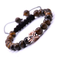 hot fashion tiger eye paving sheep head jewelry mens or womens bracelets couple accessories 2018