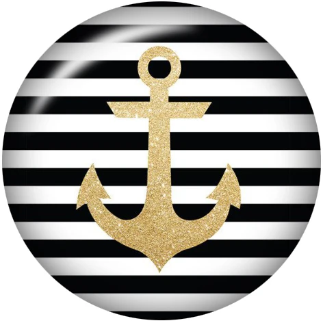 Rudder NAVY LOVE круглый стеклянный кабошон, демонстрационная плоская задняя фурнитура, 12 мм/18 мм/20 мм/25 мм DA3045 - Цвет: A6438