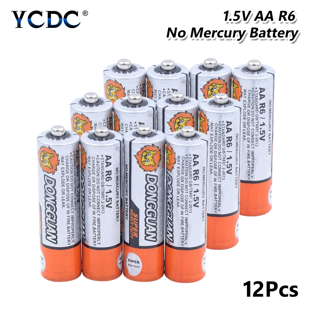 12 шт. AA карбоновая сухая батарея UM3 HR6 AM3 MN1500 15AC 4006 1,5 V для калькулятор будильник Мышь радио геймпад MP3 MP4