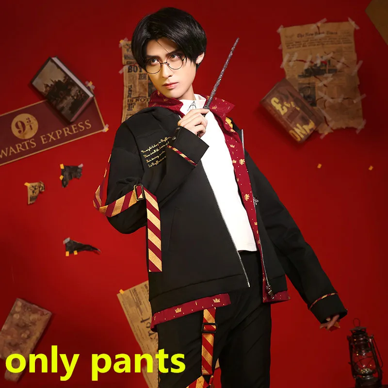 only pants Для взрослых, костюмы для косплея Gryffindor, для колледжа, шарфы, куртки, пальто, юбка, для женщин, девочек, мальчиков, вечерние, для школы, волшебная летняя одежда - Цвет: only pants