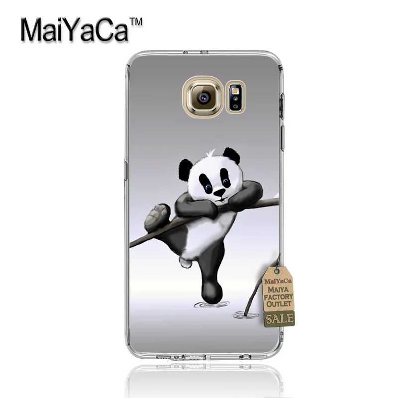 Мягкий прозрачный чехол MaiYaCa panda space shark moon из ТПУ для samsung galaxy s7 edge s6 plus s5 s4 s8 |