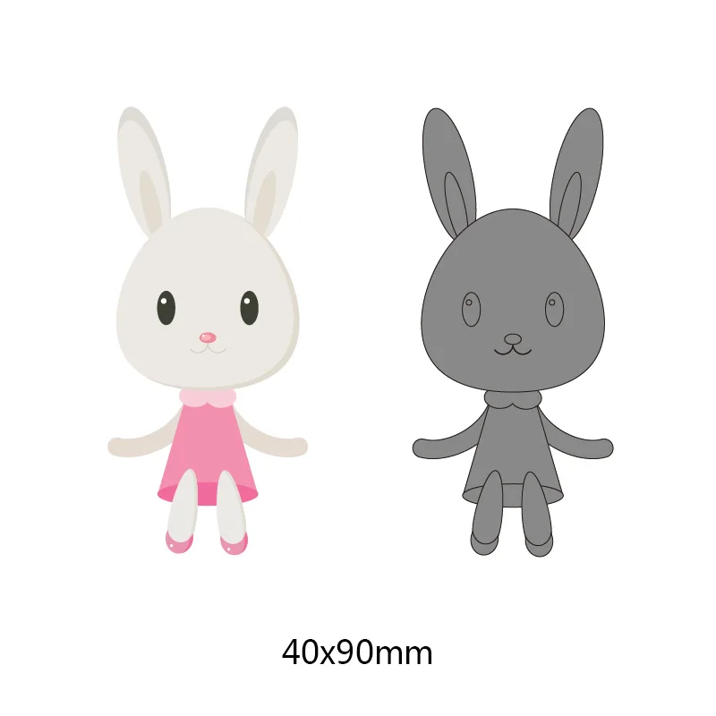 Новый милый мультфильм животное кролик Металл Сталь высечки резки трафареты для