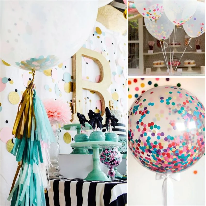 

1000pcs 1inch Multicolor round Paper Confetti Balloon kit Wedding Party Table Decoration birthday party Decorative Supplies