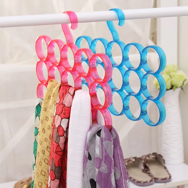 Главная хранения Стойки вешалка шарф Организатор ремень галстук Пластик стойки