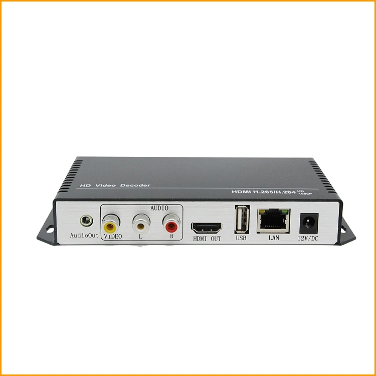 H.265 H.264 Ultra HD 4K видео аудио декодер IP потоковый к HDMI + CVBS AV поддержка выход для