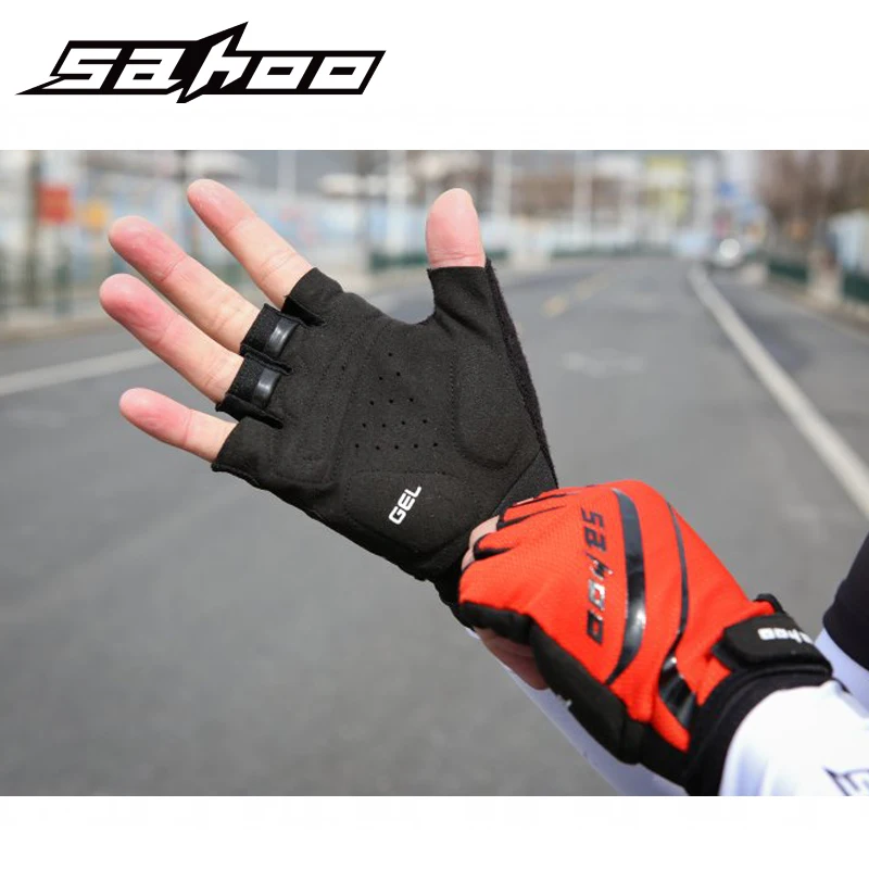 SAHOO Cycling Gloves Men Women Pro GEL Padded Road Bicycle Half Finger Sport Bike Guantes Ciclismo Mujer | Спорт и развлечения