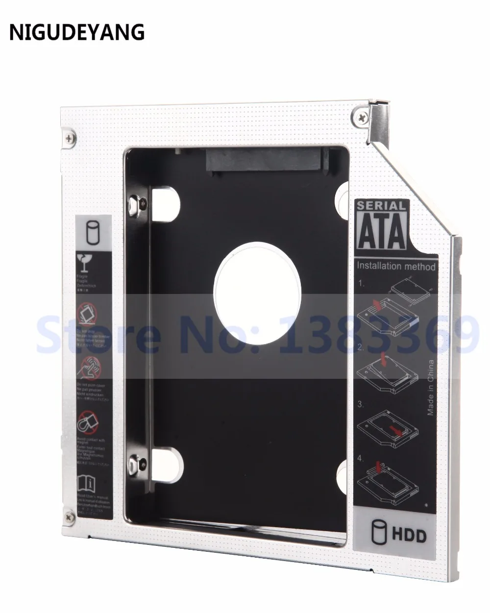 NIGUDEYANG 12 7 мм SATA к 2 й жесткий диск SSD HDD Caddy адаптер для Toshiba Satellite C655 C655D C660 C660D|12.7mm sata|ssd