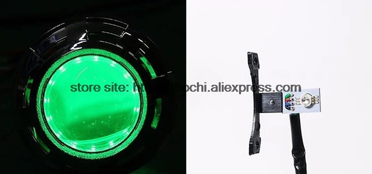Высокое качество Многоцветный RGB 360 градусов демон светодиодный Halo кольца Devil Eye для всех автомобилей проектор фар дистанционное управление