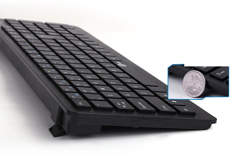 

E320 Wireless Keyboard and Mouse Small Super Slim 2.4ghz Multimedia Combo Chocolate Keycap for Computer Desktop Laptop