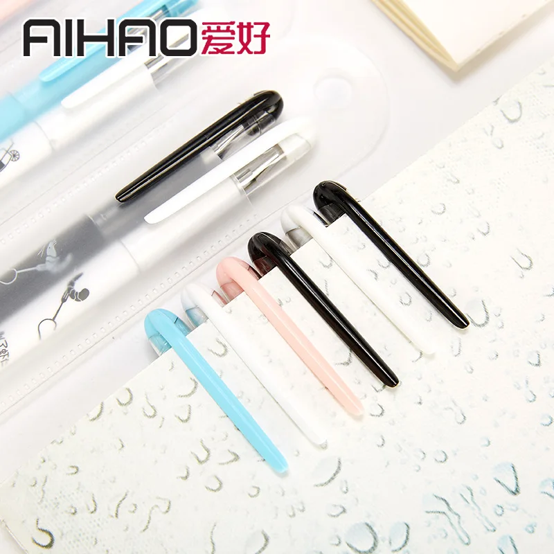 AIHAO брендовая красочная ручка 0 35 мм точечная гелевая Студенческая авторучка 12 шт.