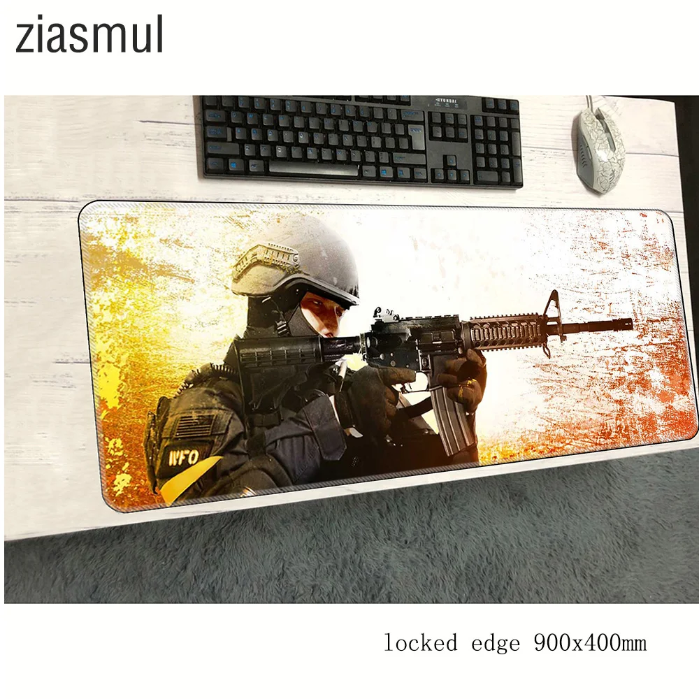 Cs go коврик для мыши с блокировкой края notbook компьютерный 90x40 см игровая padmouse gamer