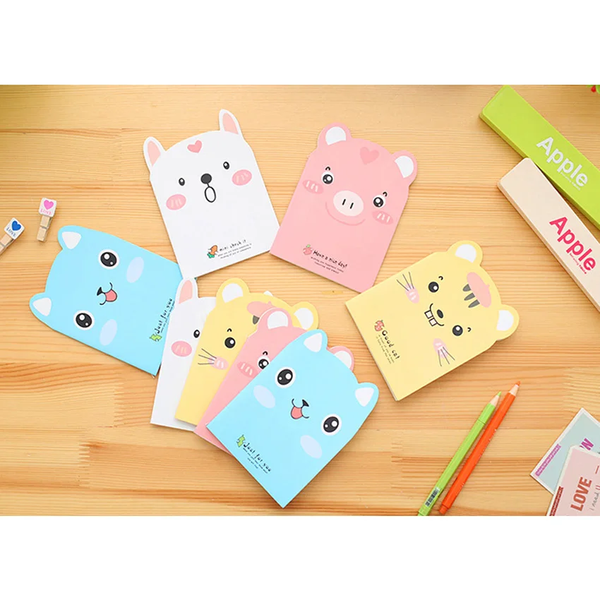 20 шт./партия, блокнот Kawaii Pig, дневник, мини-блокнот, блокнот с рисунком, блокнот, маленькие школьные принадлежности