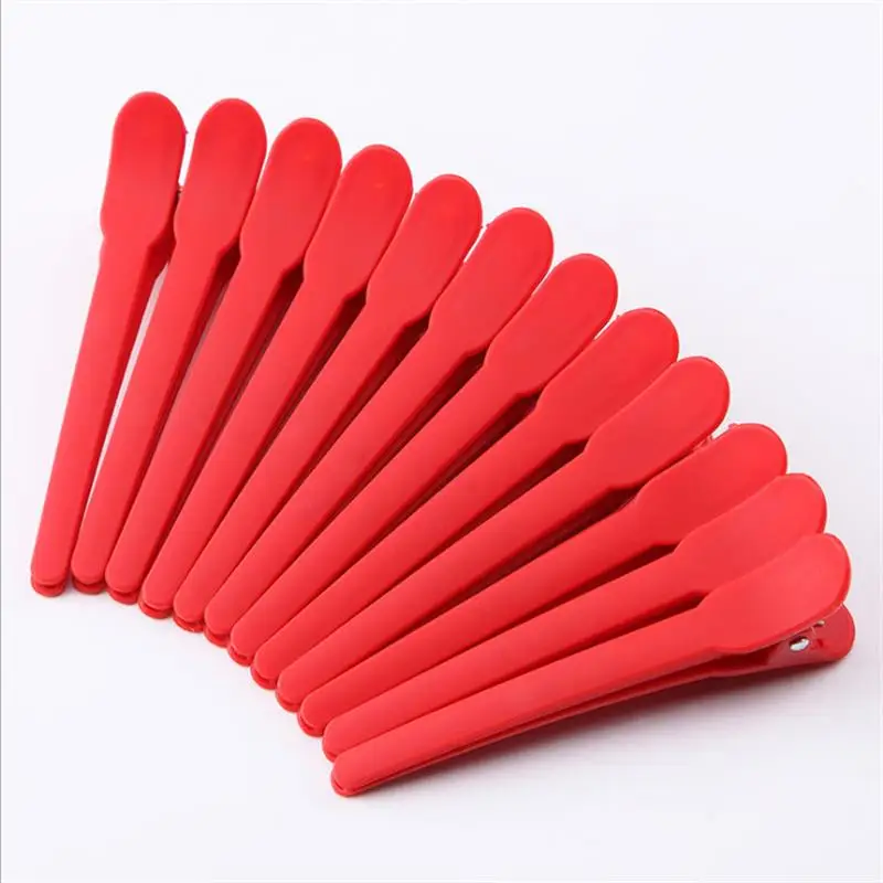 12 шт. парикмахерские черные красные белые из сплава Пластиковые заколки для