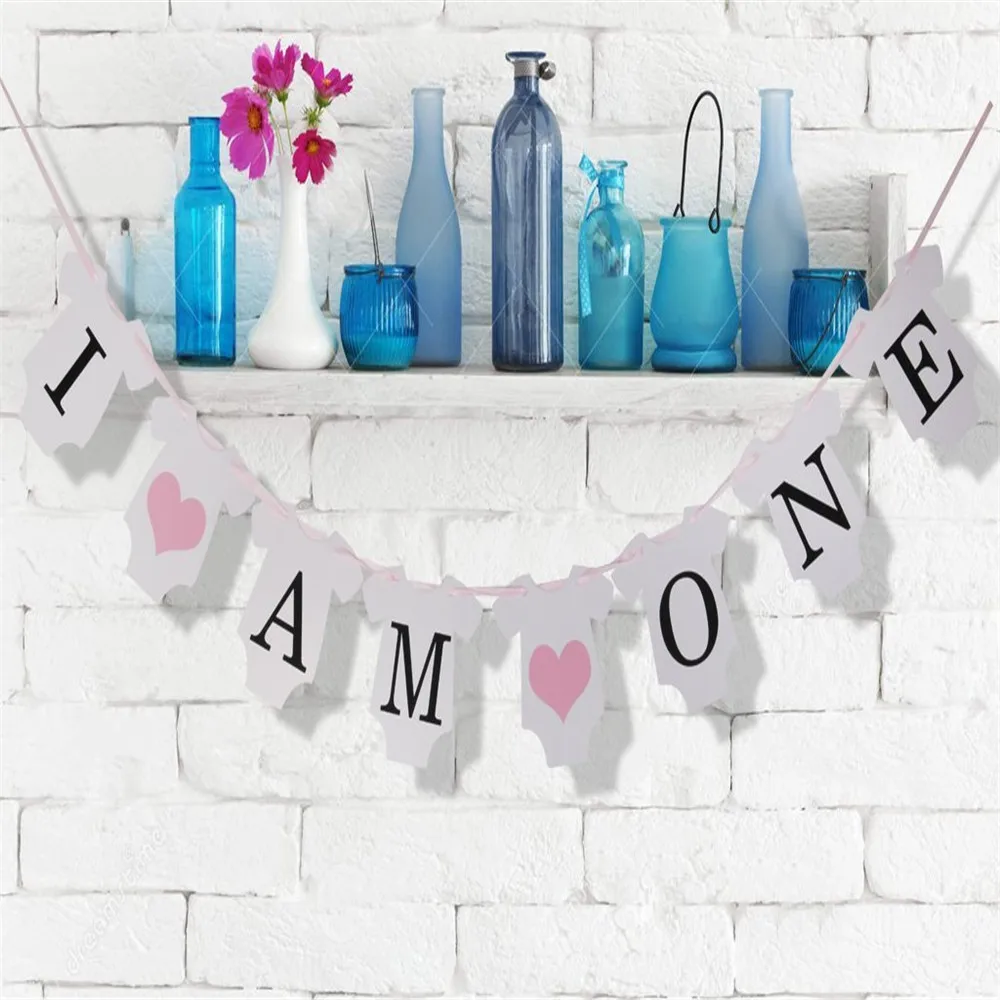 1 Набор бумажный флаг для фотобудки Я один|decorative decorative|decor girldecoration boy |