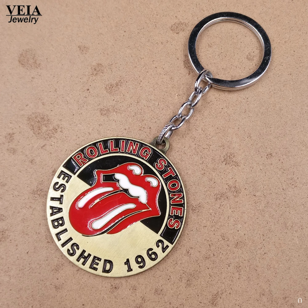 2017 новая музыкальная группа модный брелок рок металлический Роллинг камни