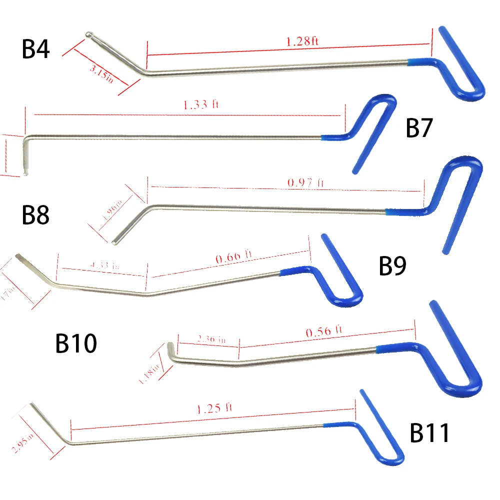 comprar Whdz Haste Ganchos Ferramentas Com Cunha Da Bomba Para Paintless Dent Remoção Varas De Reparação Granizo Corpo Do Carro Ferramenta Removedor