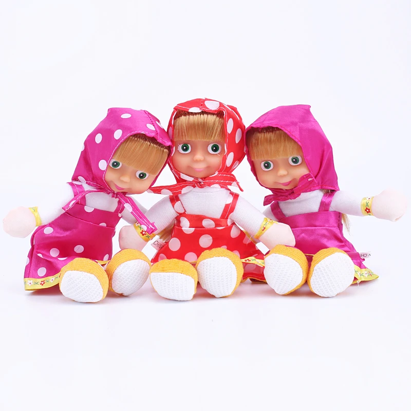 Новинка 2017 года куклы из мультфильма медведь Маса Русские мягкие игрушки для