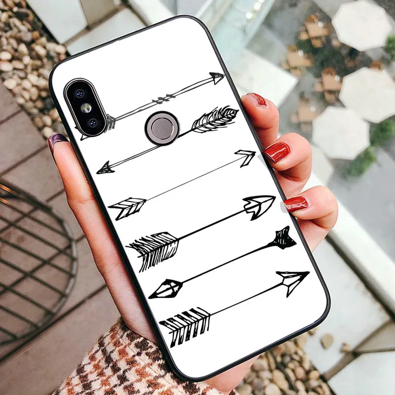 ins Fashion Tempered Glass Case For Redmi Note 7 6 Xiaomi 9 SE Cover Plus 5X 6X |