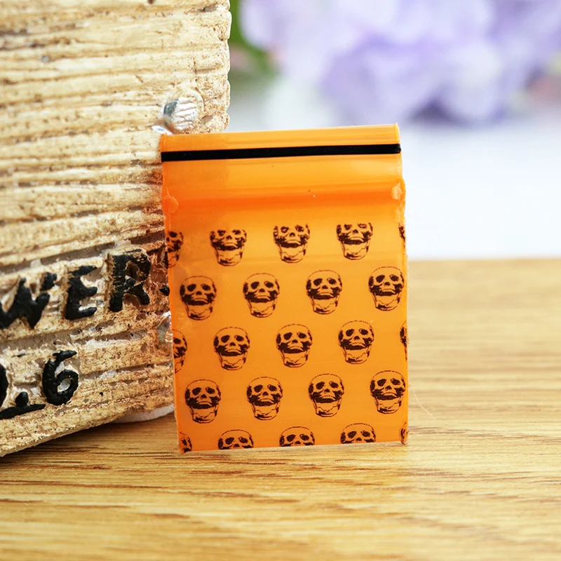 

Free Shipping 300pcs/lot (3cm*4cm) Orange Resealable Plastic Bag Mini Ziplock Earrings Jewelry Packaging Bags PE Zip Lock Bags
