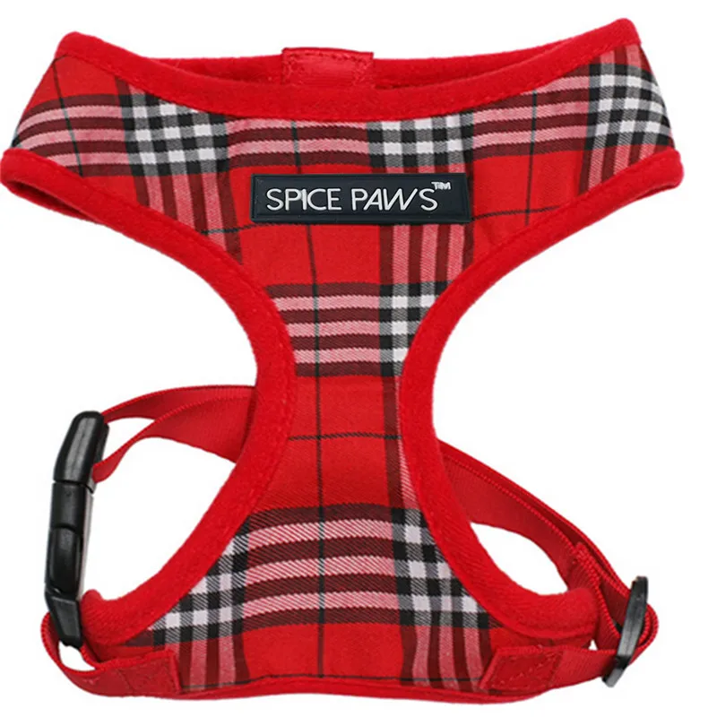 PUPISHE Dog Harness Vest Classical Plaid for Small Med Dogs Breathable Cat Quick Release Pup Chihuahua | Дом и сад