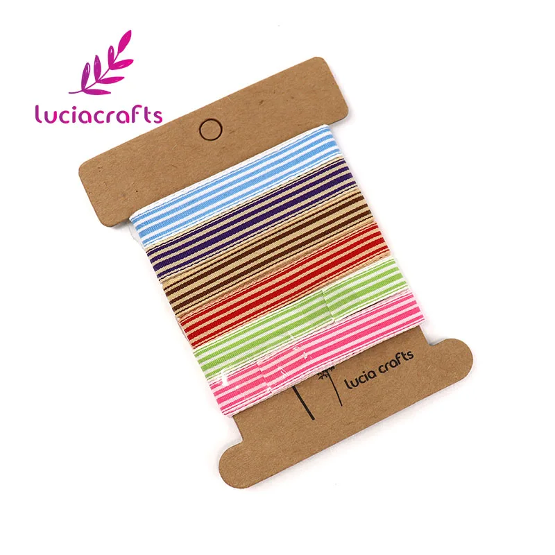 Lucia crafts 6 лет/лот 10 мм смешанные 6 цветов печатные корсажная оберточная лента для подарков DIY волос Лук отделка Швейные аксессуары R0403