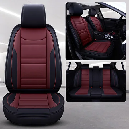 Wine Standatd Высокое качество кожи авто сеаст Чехлы для TOYOTA 4runner altezza avalon avensis auris aygo camry caldina chaser carina - Название цвета: Wine Standatd