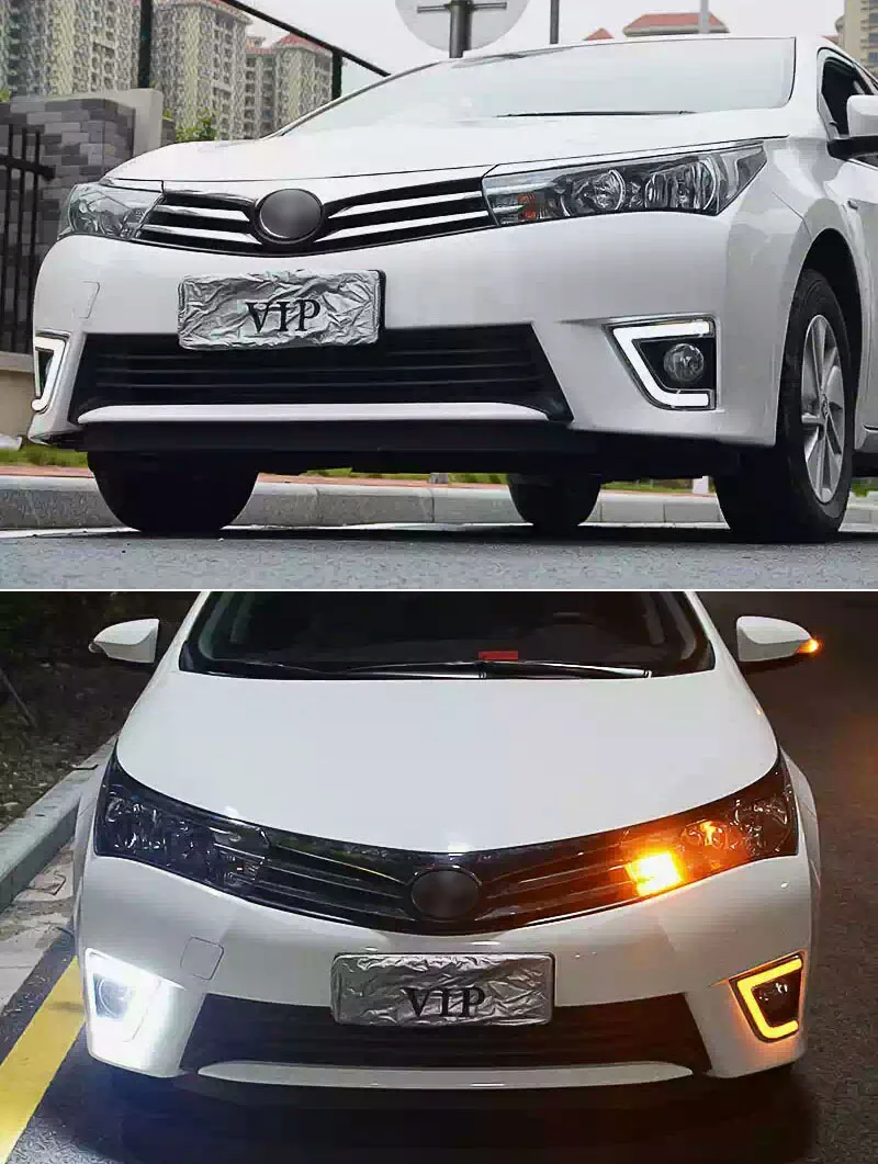 SNCN светодиодный светильник дневного света для Toyota Corolla автомобильные аксессуары Водонепроницаемый ABS 12 В DRL противотуманная фара украшение