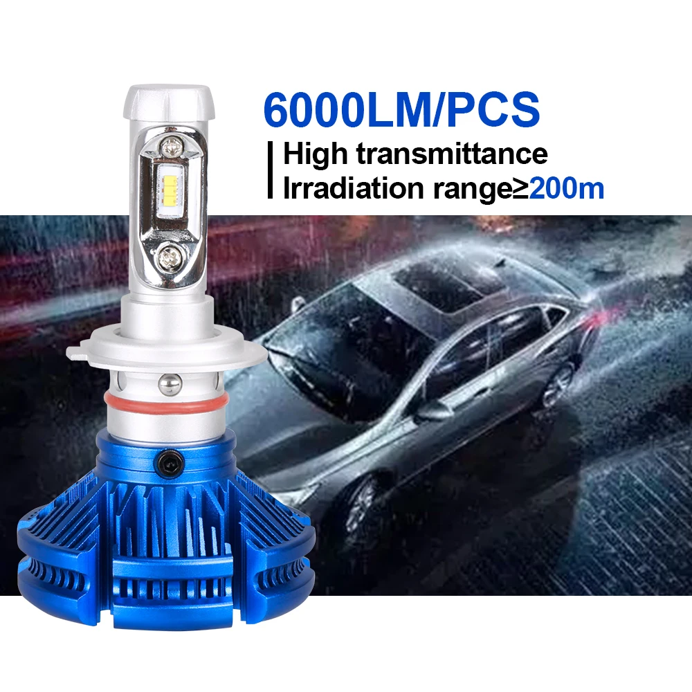 Aceersun светодиодный фар автомобиля H4 H7 H11 H1 зэс 9005 HB3 9006 HB4 9012 H3 лампы для автомобилей