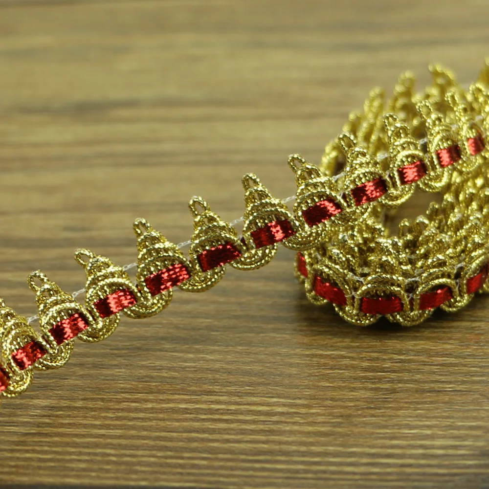 Случайный смешанный 10 ярдов золотого кода Мода Сделай Сам Золотое кружево