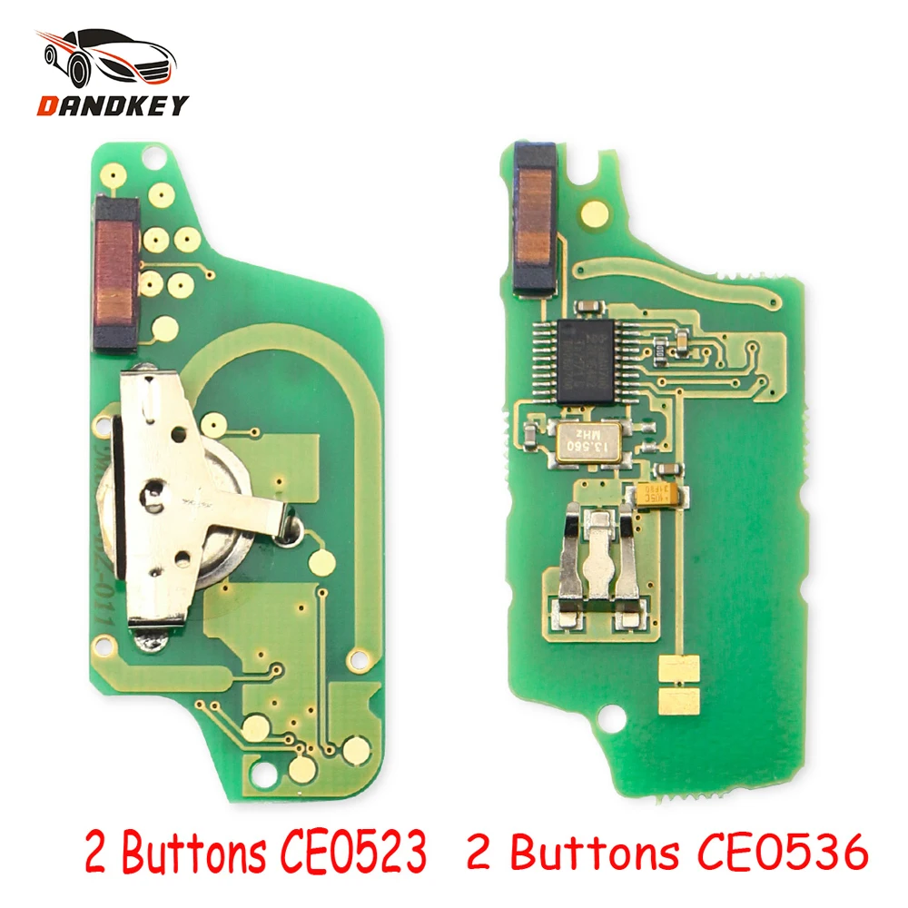 Электронная плата Dandkey с 2 кнопками и пультом дистанционного управления для Peugeot