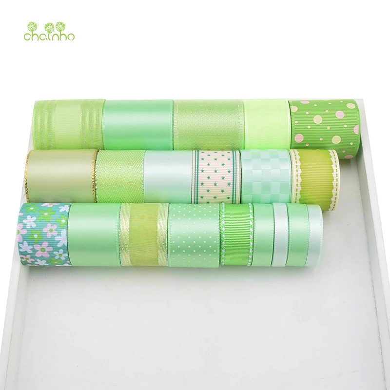 

High quality,Mix 20 Designs,Green Ribbon Set For DIY Handmade Gift&Craft Packing,Hair Ornament Accessories,Package 20 Yard,HB039