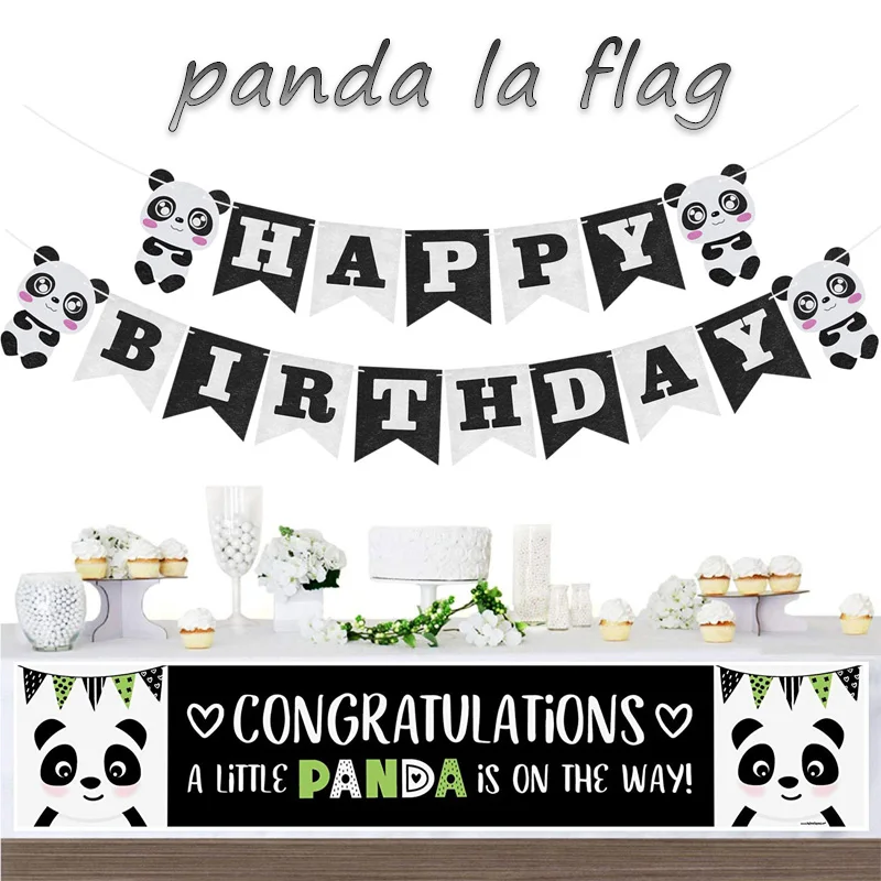 С Днем Рождения Китай Panda Воздушные шары и 32 дюймов черный Количество Фольга