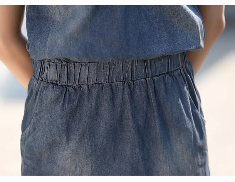 Женское винтажное джинсовое платье с глубоким v образным вырезом свободное