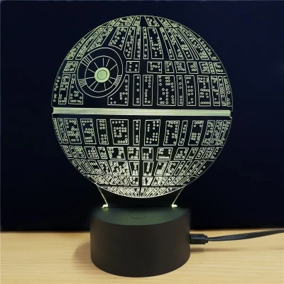 3528 the Force Awakens разноцветная настольная лампа 3D Death Star Bulbing Light для фанатов Звездных