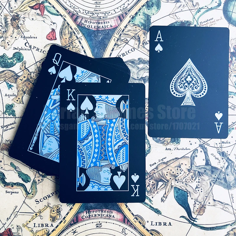 

Magic Cardistry Black Poker Cards Waterproof PVC Plastic Playing Cards 88*63mm