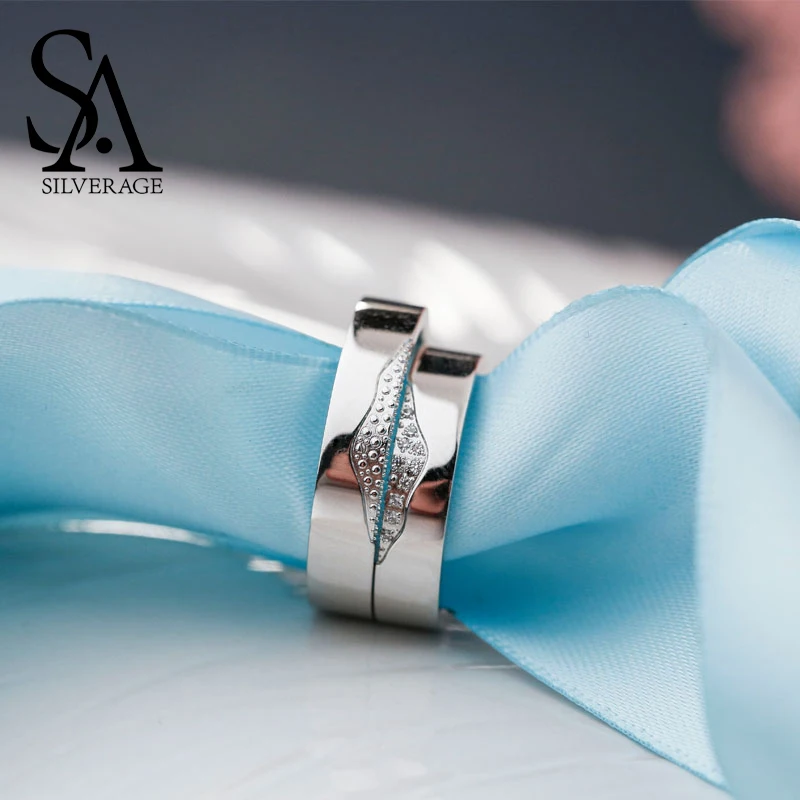 SA SILVERAGE, настоящее 925 пробы, кольца для пар, для женщин, Anel Feminino, для лица, для влюбленных, вечерние, хорошее ювелирное изделие, поцелуй, губы,, лидер продаж