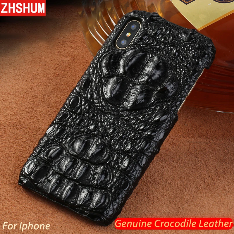 Genuine Crocodile Leather Case for Iphone 11 Pro Max X 8 Plus 7 XS MAX XR 6S Luxury Handmade Skin Back Cover Apple pro 6 S XI fundas couqe shell |