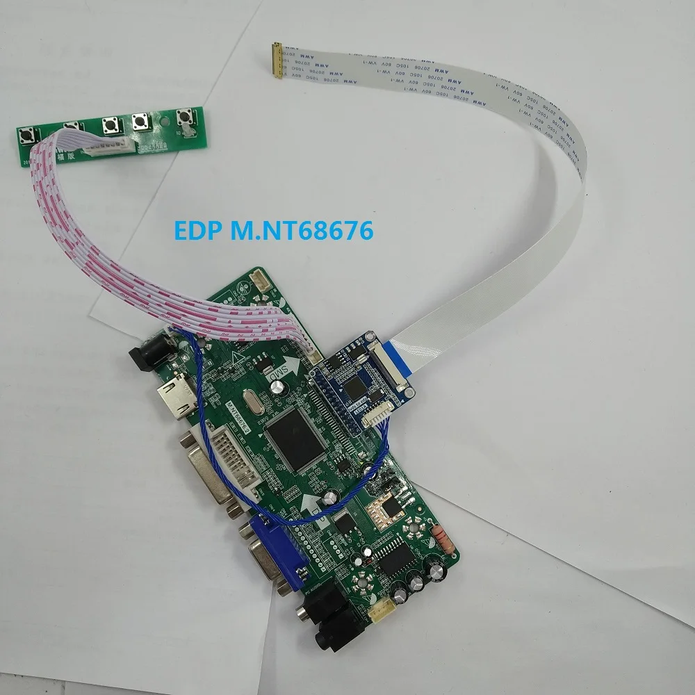 

Комплект для телефона, панель управления LG, Дисплей HDMI VGA DVI 60 Гц, 30pin EDP 1920*1080 LCD M.NT68676, панельный экран 15,6 светодиодный