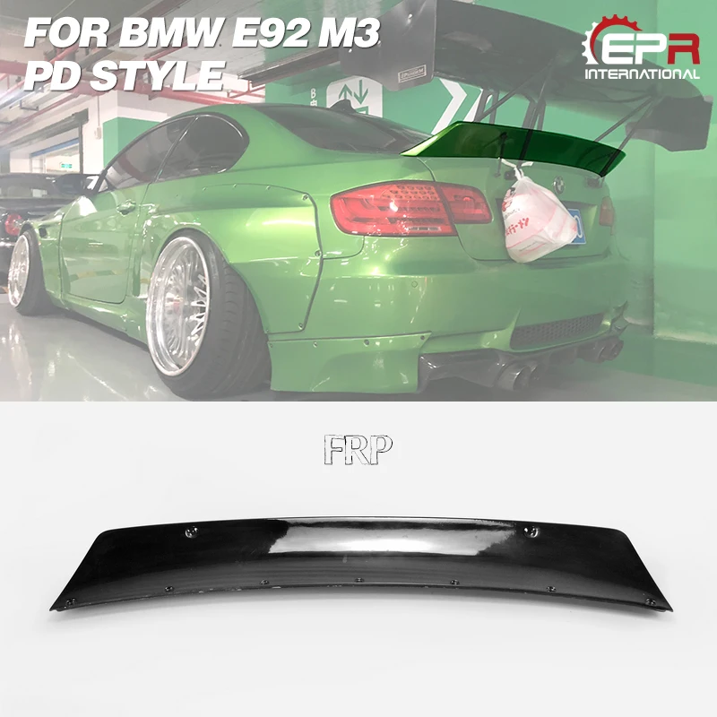 FRP крыло губ для BMW E92 M3 PD стиль широкий корпус из стекловолокна задний спойлер