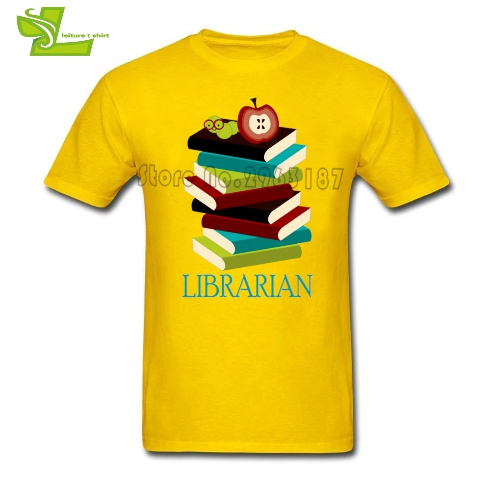 Librarian Occupation Books T Shirt Adult New Arrival Camisetas Home Wear Exercise Comfortable T-Shirts Men's Summer Dad Tops | Мужская