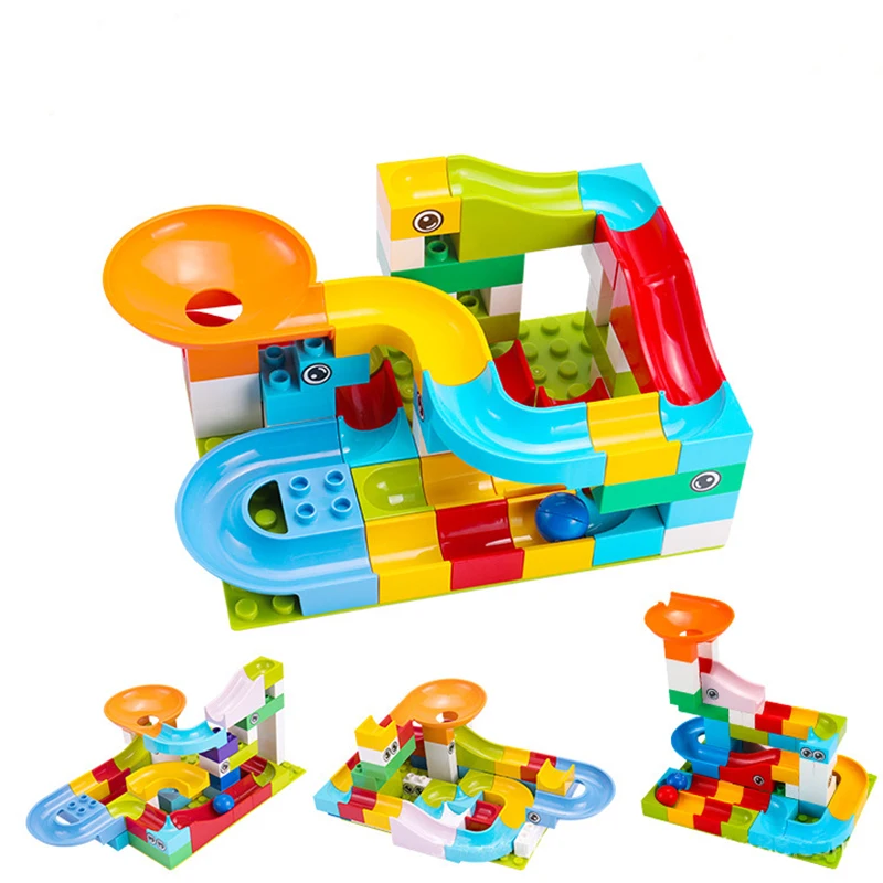 52 208 шт. лабиринт из мрамора Duplo гоночная трасса Шариковая дорожка строительные