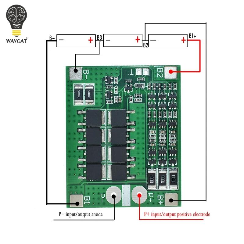 3S 25A Li-Ion 18650 BMS PCM плата защиты батареи bms pcm с балансом для литий-ионного lipo аккумулятор