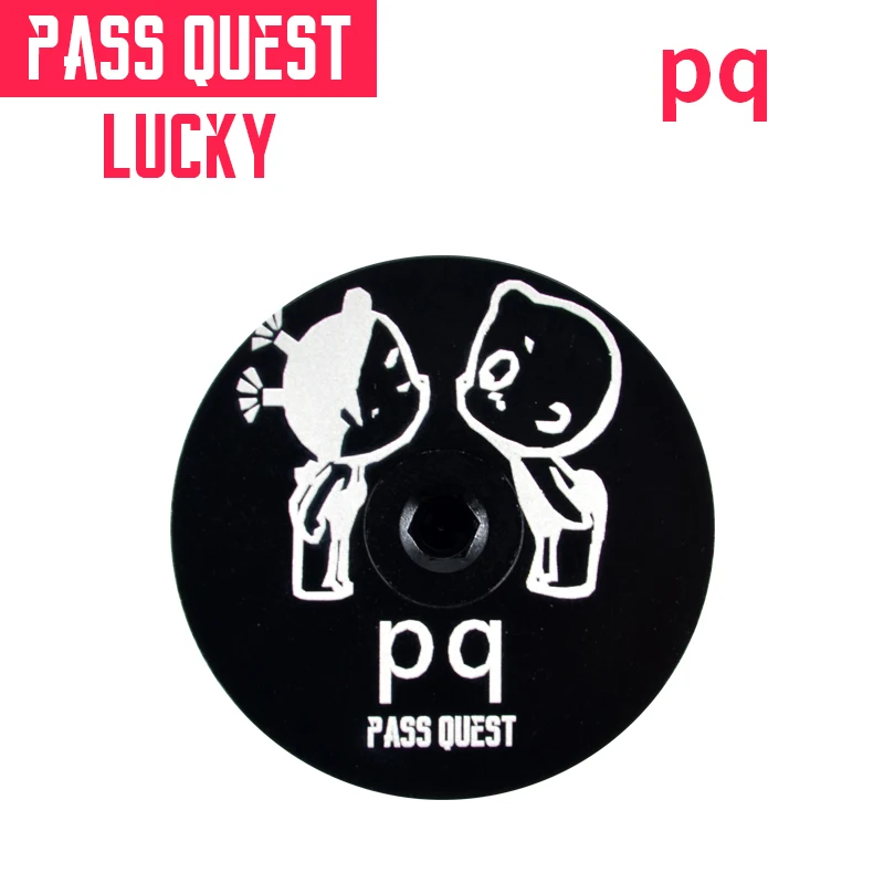 pq black Pass Quest LUCKY P1(OD2) Верхняя Крышка стволовых колпачков Верхняя Крышка Гарнитура Крышка Горная дорога велосипед 31,8 мм - Цвет: pq black