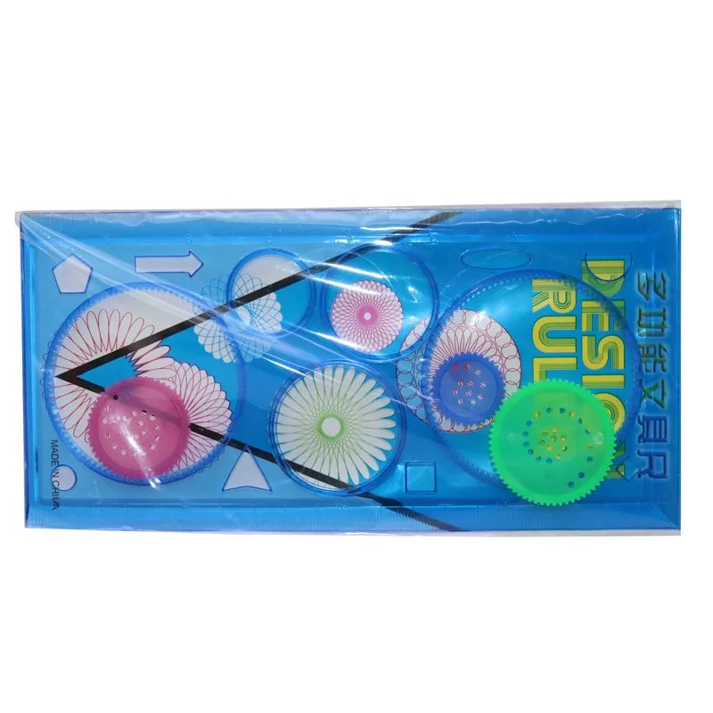 1 pcs blue Мультиформенная пластиковая линейка для рисования, шаблон для рисования, Овальный геометрический шаблон, кривая линейка, Канцтовары, офисные принадлежности - Цвет: 1 pcs blue