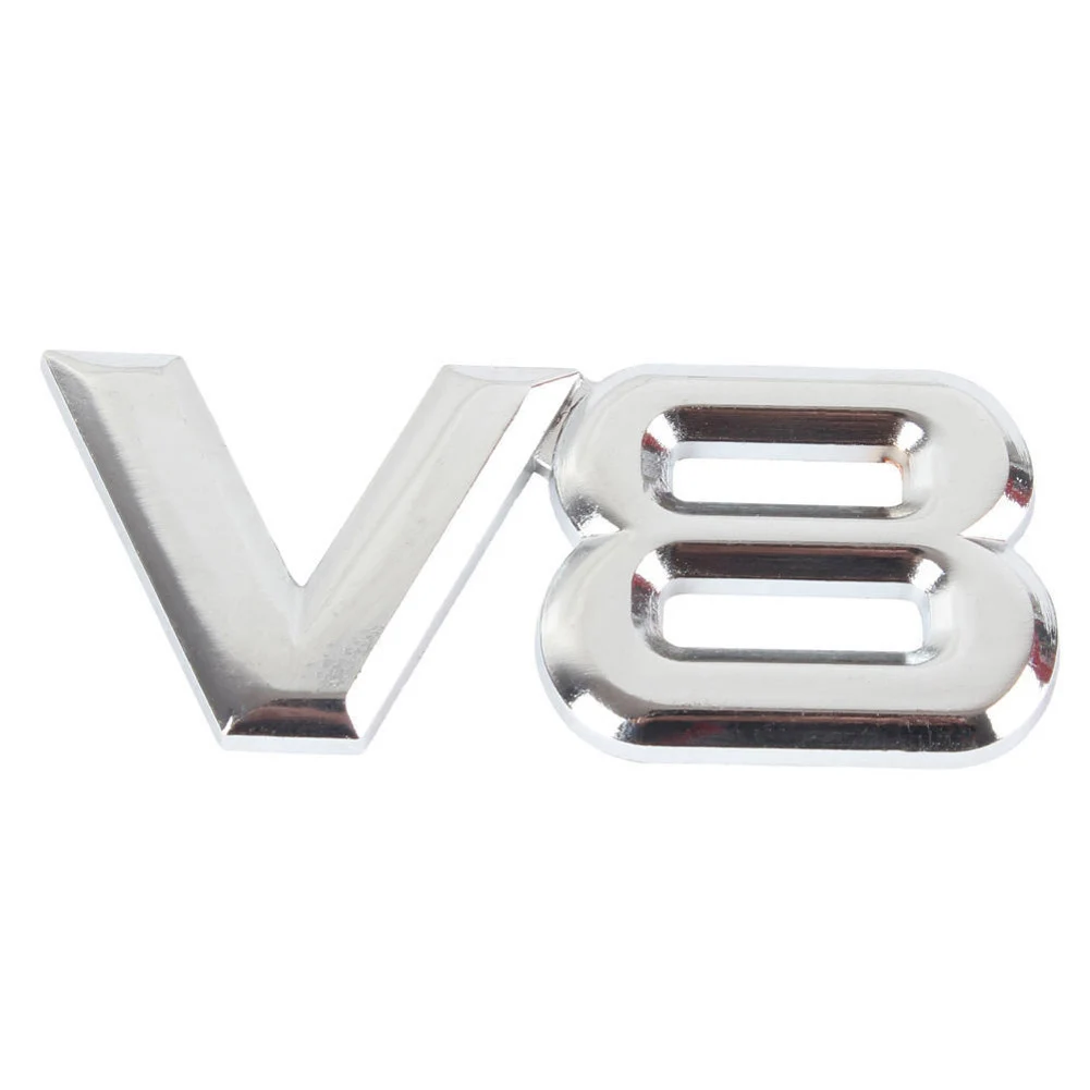 Металлический 3D V8 двигатель объемного объема автомобиля значок эмблема логотип