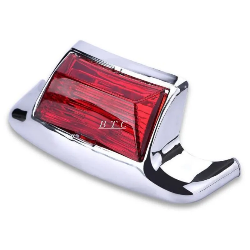 

12V Rear Fender Tip Light+Red Lens Kit For Harley Touring FLHT/FLT/FLHS/FLHR