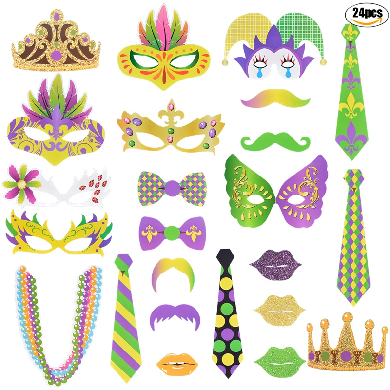 Фото стенд реквизит забавная маска Корона галстук борода комплект Королева губы