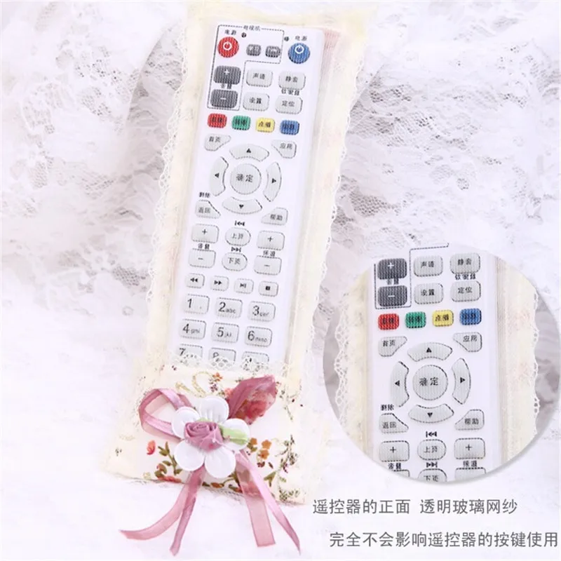 1Pc Home Air Conditioning and TV Remote Control Lace Bow-knot Protective Sleeve DVD Dust Cover Not Affect The Signal | Дом и сад