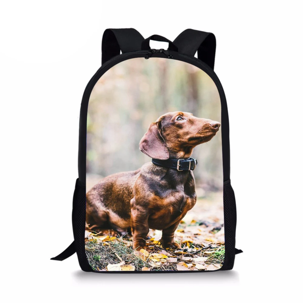 

Дорожные рюкзаки для ноутбука, 3D, Такса, принт, модная школьная сумка для девочек и мальчиков, Детская сумка для книг для мужчин и женщин, пов...