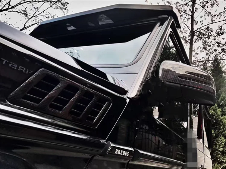 G class w463 карбоновая накладка на переднее окно для W463 G500 G55 G63 G65 карбоновая накладка на переднюю колонку Addon